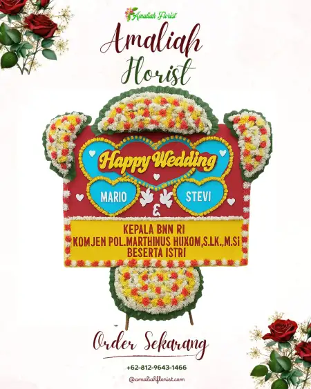 Papan Bunga Pernikahan Tawengan